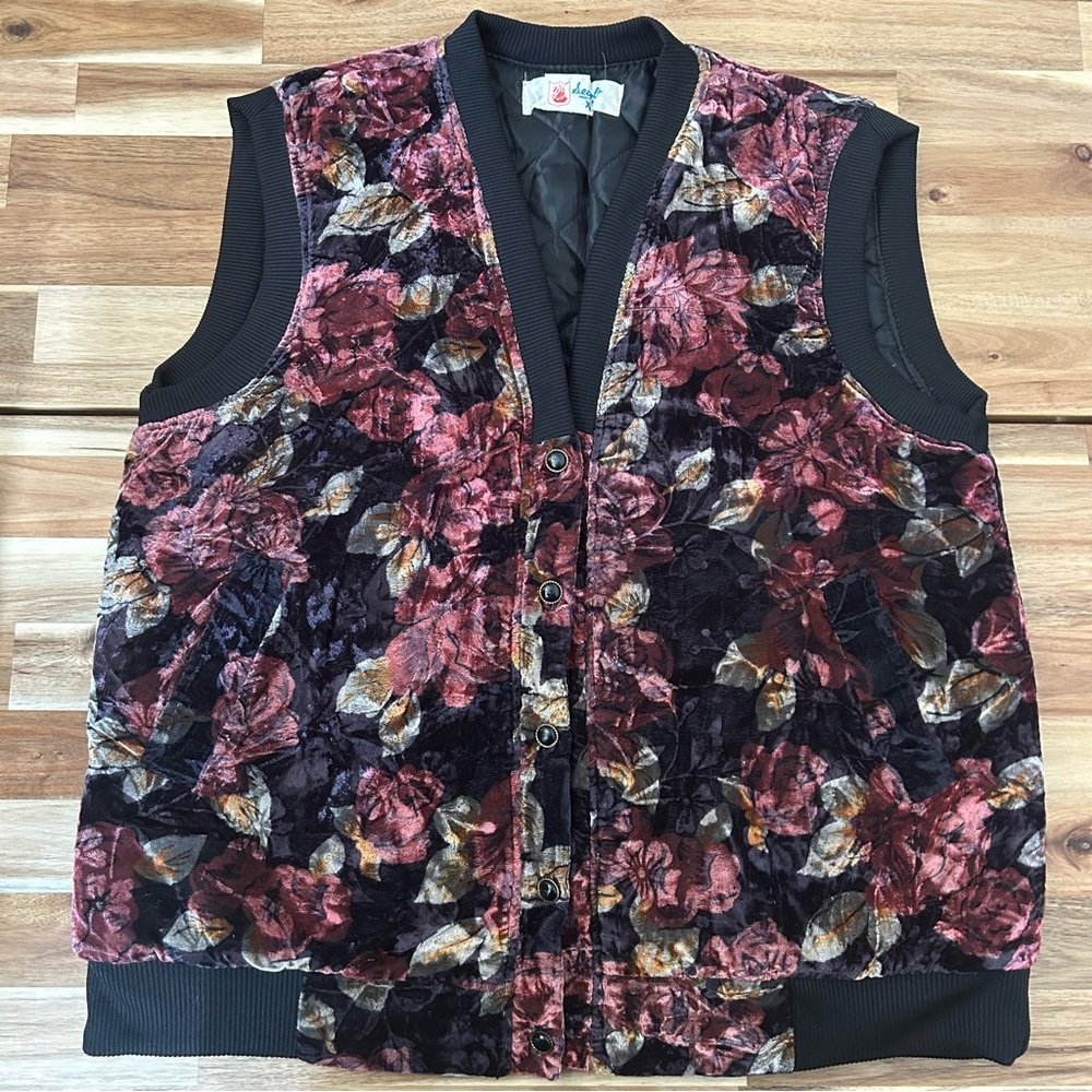 French antique silk velvet waistcoat 19th century Vest